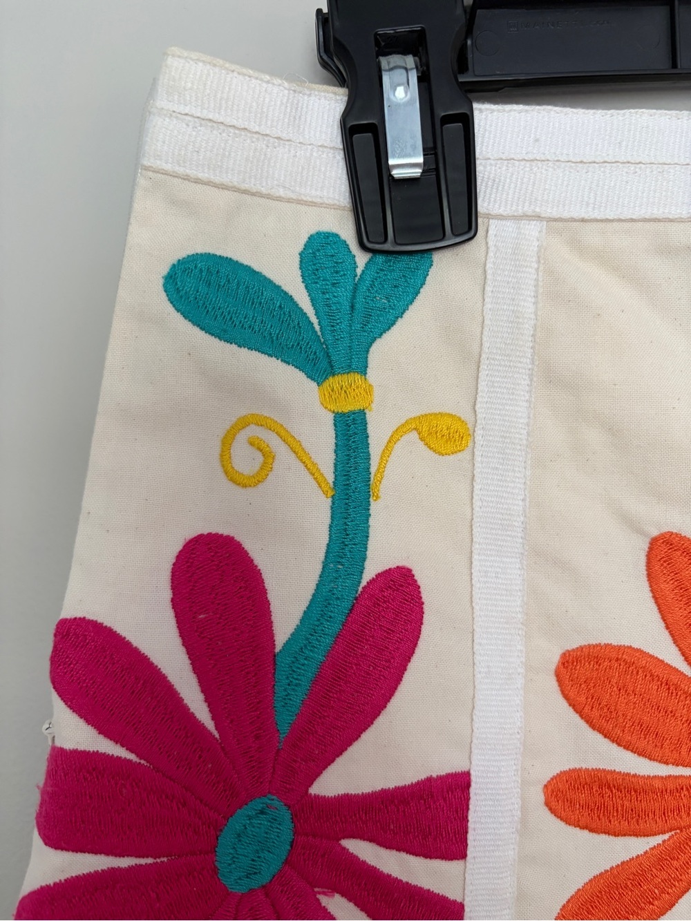 Tory Burch Vintage Embroidered A-Line Skirt with Multicolor Flowers, Size 4 - Picture 9 of 11